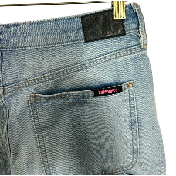 Superdry Midrise Denim Carpenter Light Vintage Wash Jean Sz 28/30 Organic - Picture 9 of 13